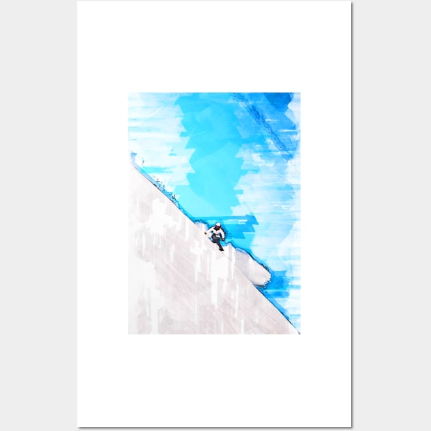 Skiing In Norway Abstract. For ski lovers. Wall Art by ColortrixArt